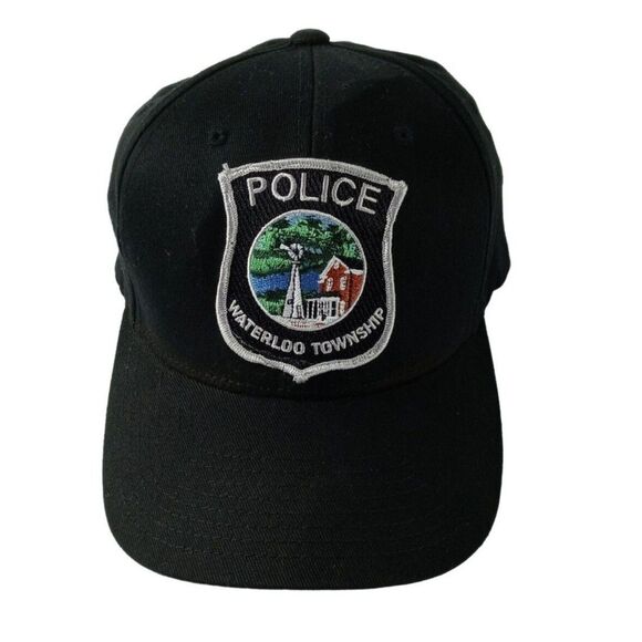 Waterloo Township Police Department Black Shirt L & Cap Rawlings Port Authority - Picture 9 of 12